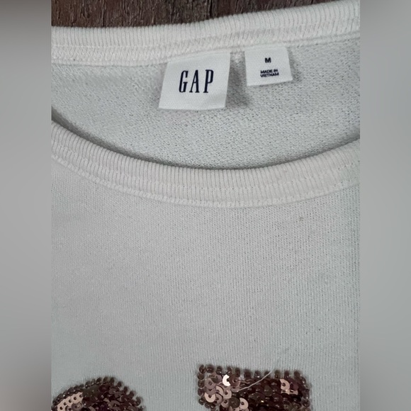 GAP | Sequins split hem sweatshirt NWT - Picture 3 of 3